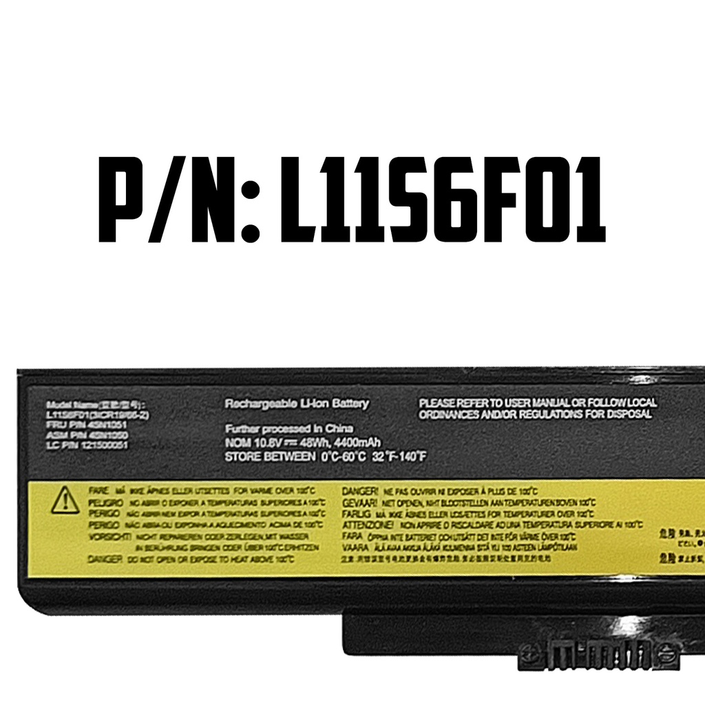 BATERIA LENOVO THINKPAD E430 B480 E431 E435 E440 E445 E530 E540 B590 E530 E531 E431 E435 E535 K43 K43A K43G K43P K43S