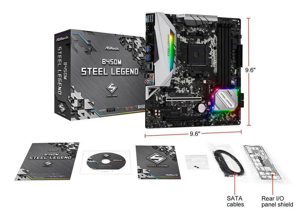 BOARD ASROCK B450M STEEL LEGEND DDR4 SOCKET AM4