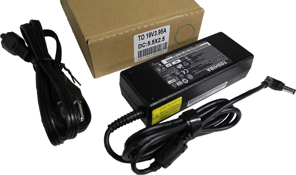 CARGADOR PORTATIL TOSHIBA/ASUS/LENOVO 19V 3.95 AMP 5.5*2.5MM HOMOLOGADO