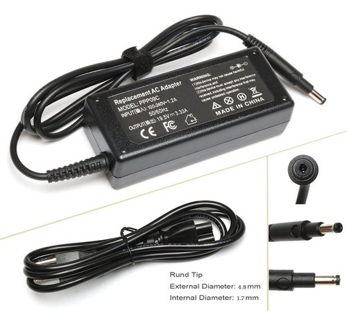 CARGADOR PORTATIL HP SPECTRA 19.5V 3.33 AMP 4.8*1.7MM HOMOLOGADO