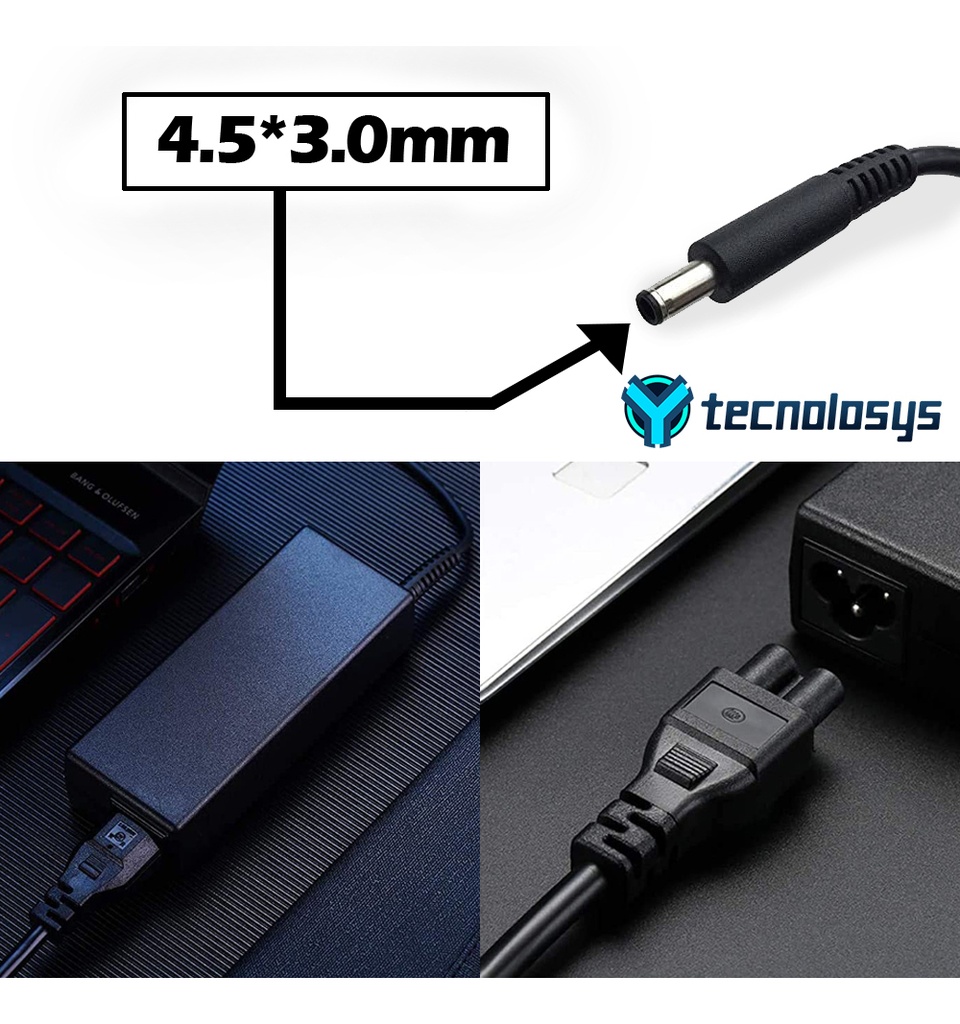 CARGADOR PORTATIL DELL 19.5V 2.31 AMP 4.5*3.0MM HOMOLOGADO