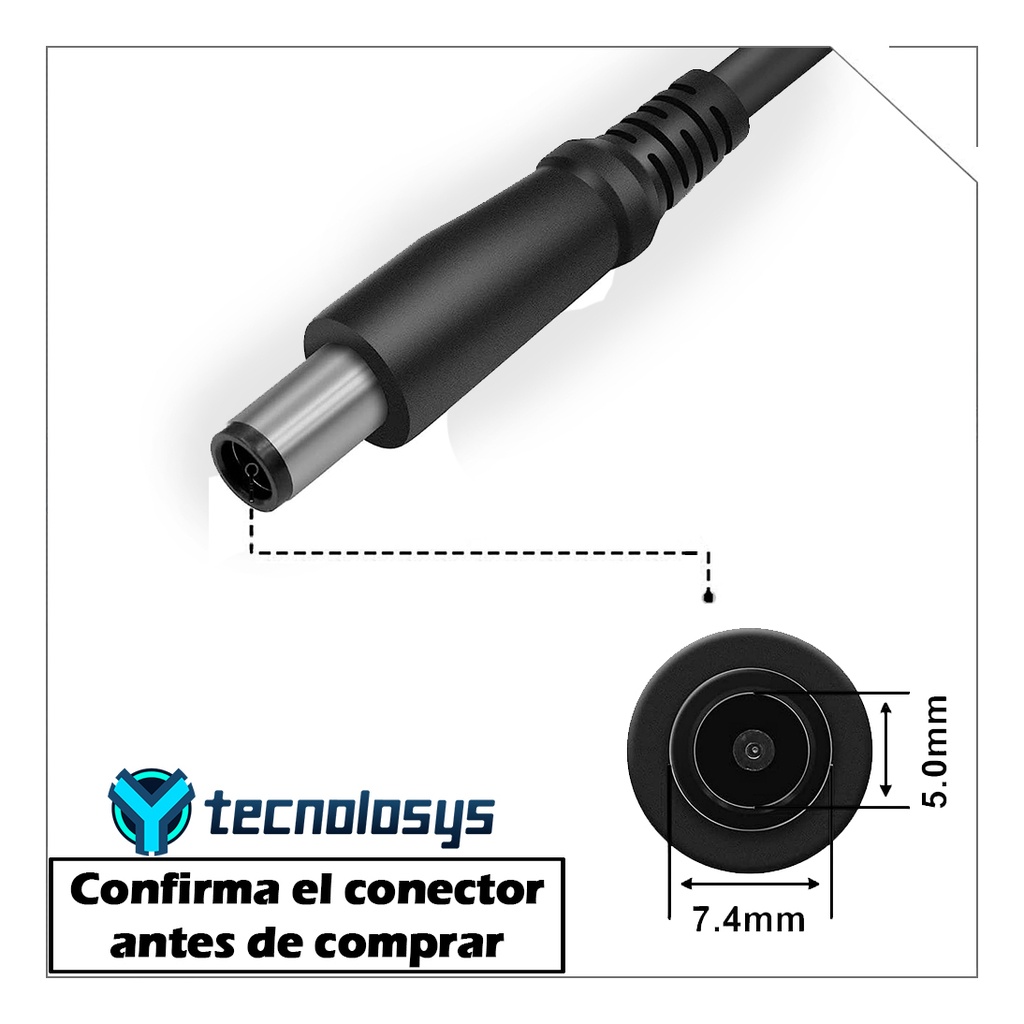 CARGADOR PORTATIL HP 19V 4.74 AMP AGUJA 7.4*5.0MM HOMOLOGADO