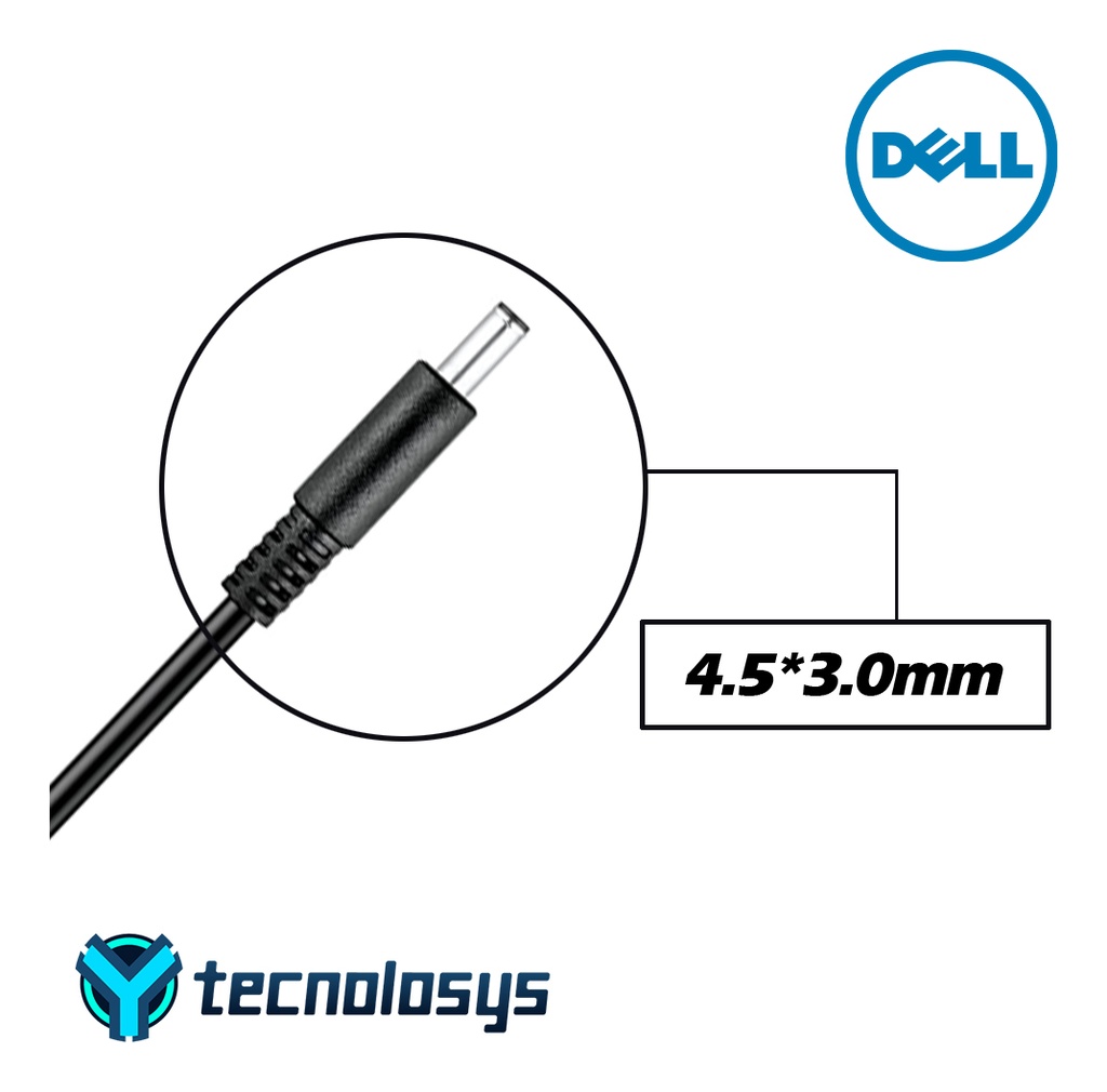 CARGADOR PORTATIL DELL 19.5V 3.34 AMP 4.5*3.0MM ORIGINAL