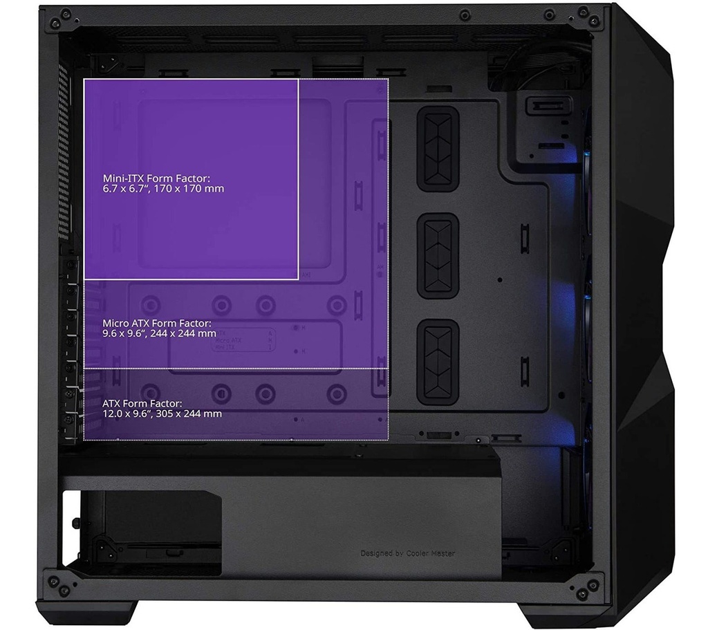 Chasis Cooler Master Masterbox TD500 mehs Negra 3 ARGB Fan