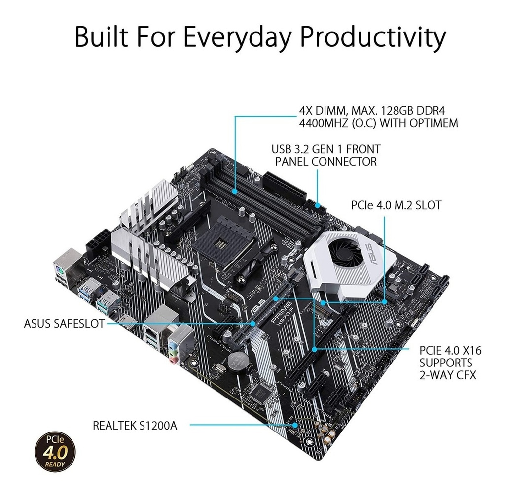 Combo Board Procesador AMD Ryzen 5600G + X570-P Asus