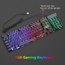 Combo Teclado Mouse + Pad Cakce Retroiluminación LED cable USB
