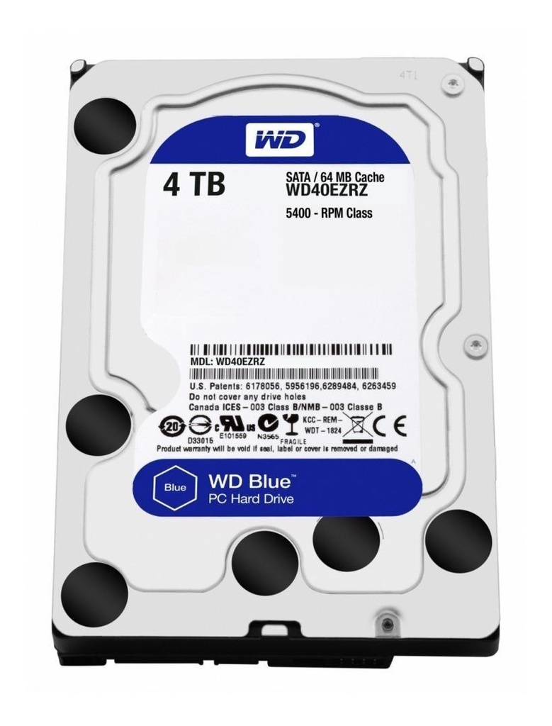 Disco Duro HDD 4TB  Western Digital WD Blue