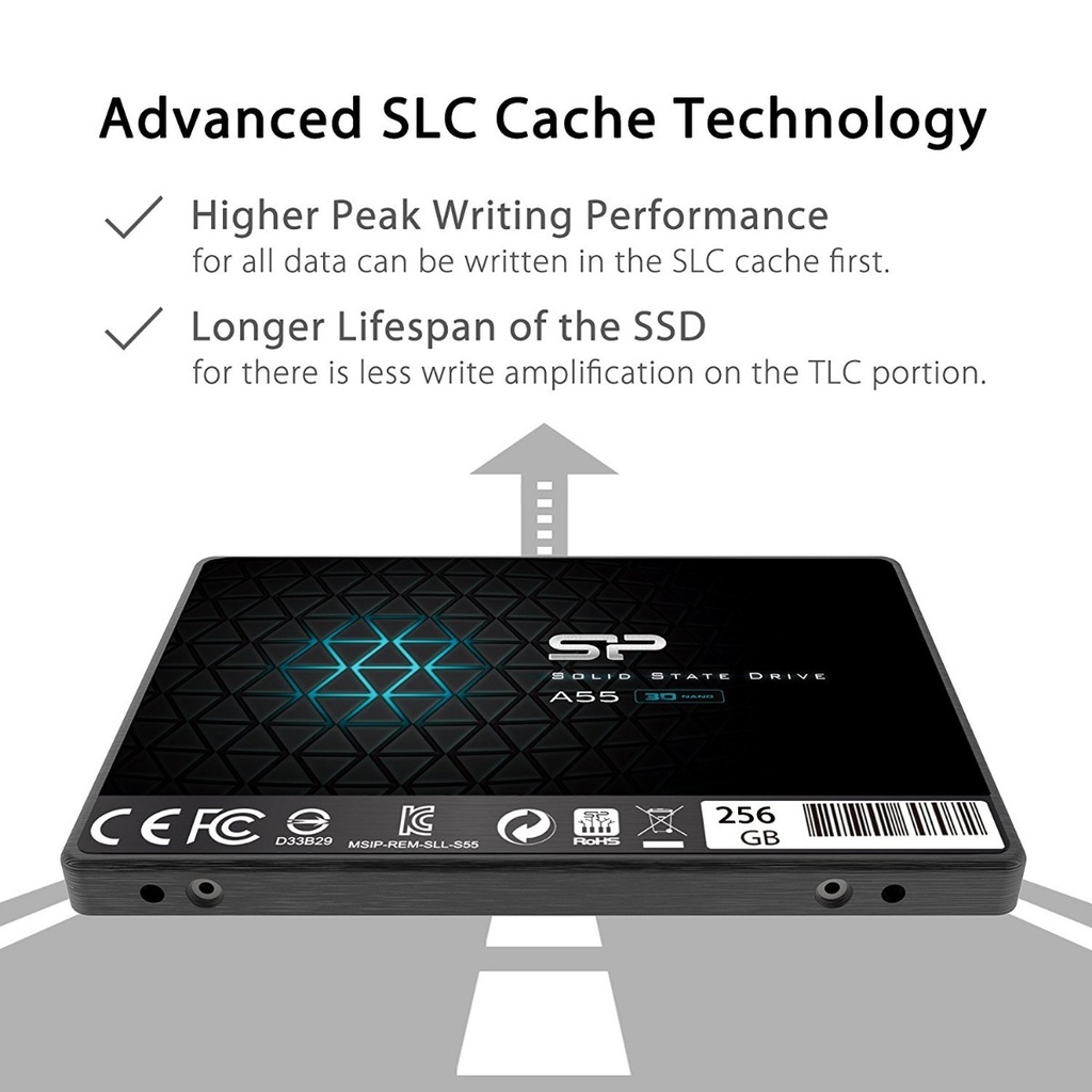 DISCO SSD 256GB SILICON POWER A55 3D NAND SLC SATA III