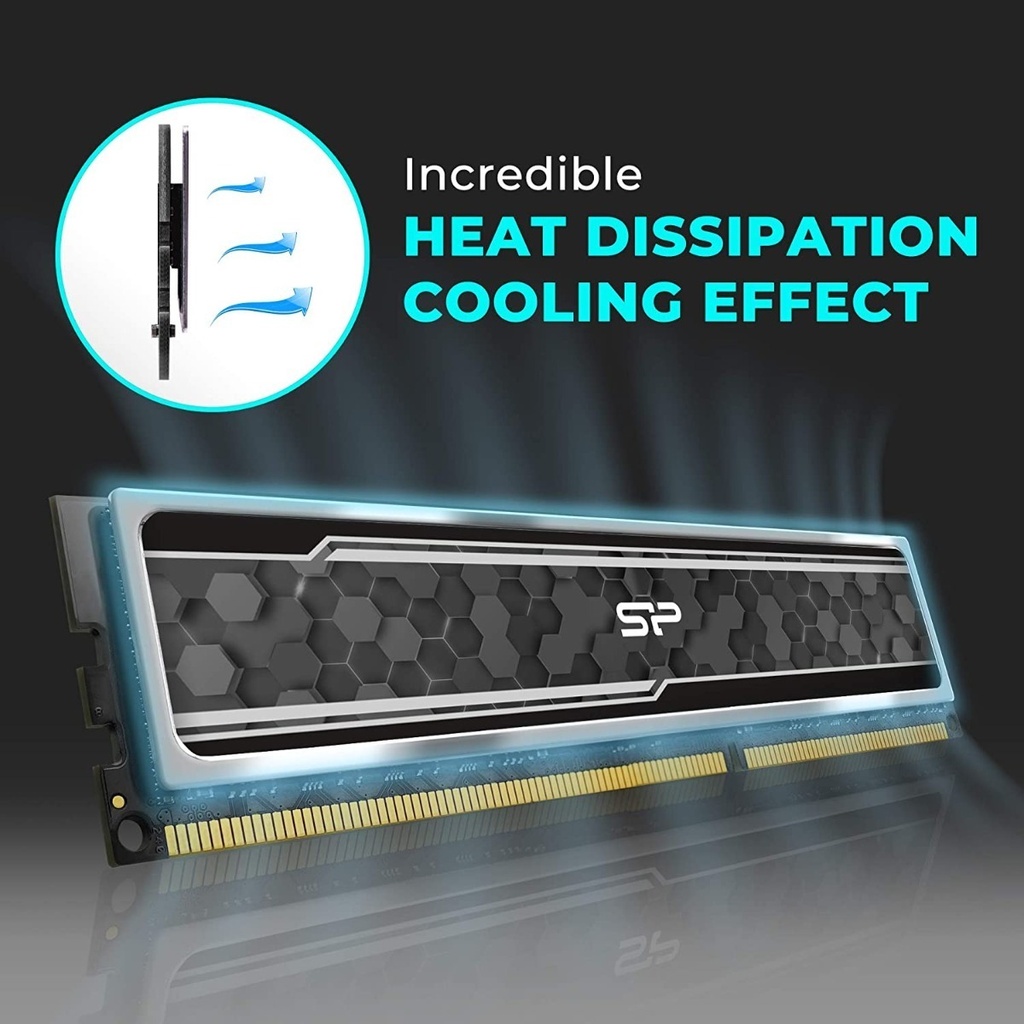 KIT MEMORIA RAM PC DDR4 16GB(2X8GB) 3200MHZ VALUE GAMING TURBINE POWER SILICON POWER