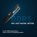 MEMORIA RAM PC 8GB DDR5 4800 MHz CL40 CRUCIAL