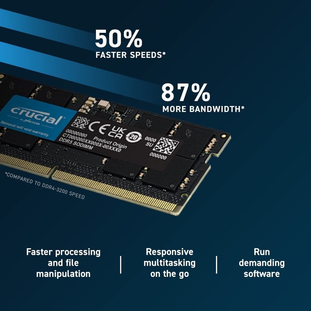 Memoria RAM Portatil 8GB DDR5 4800MHz CRUCIAL