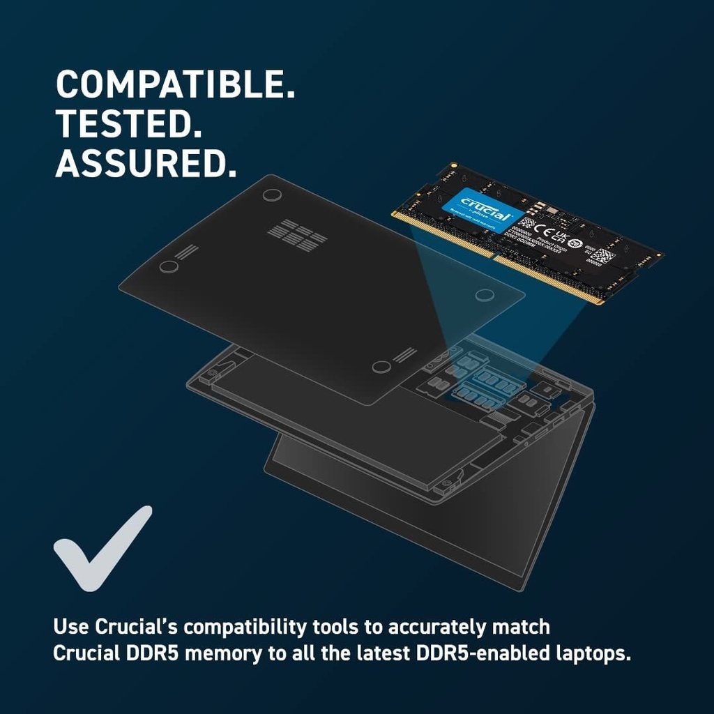 Memoria RAM Portatil 8GB DDR5 4800MHz CRUCIAL
