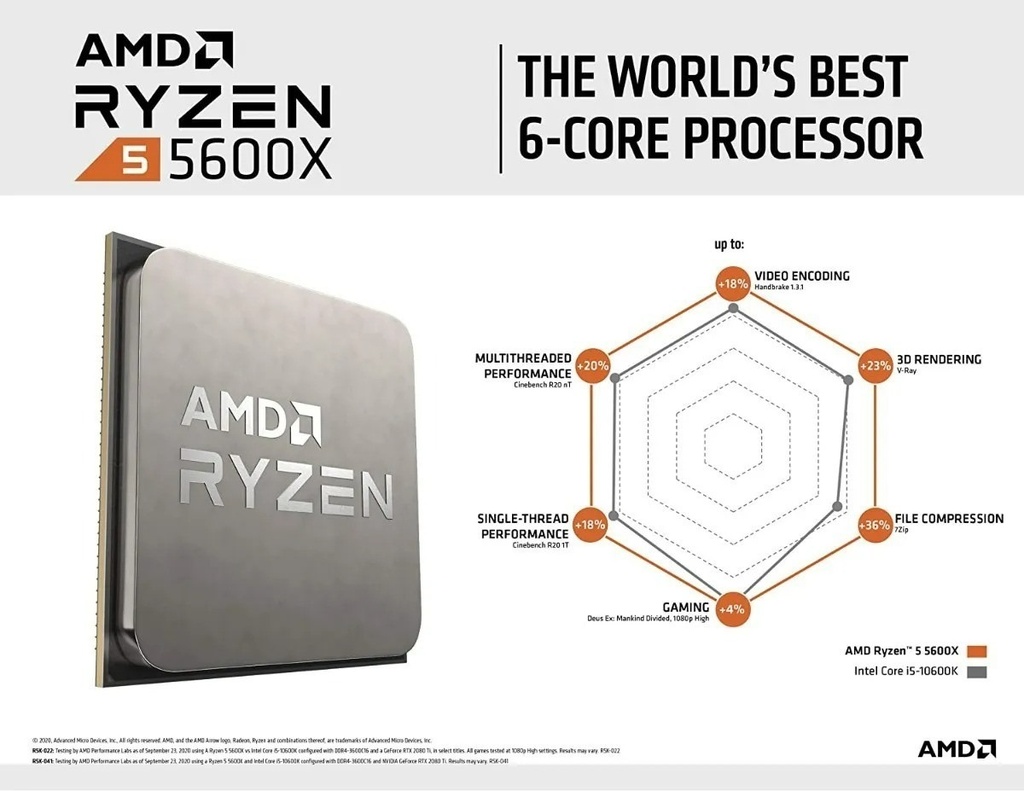 Procesador Amd RYZEN 5 5600X SOCKET AM4