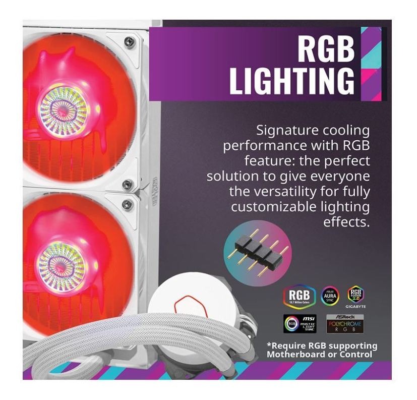 Refrigeración liquida Cooler Master MasterLiquid ML240L RGB V2 White Edition AMD Ryzen/Intel LGA1700*/1200/115X