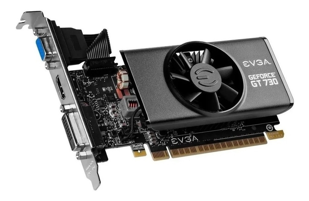 TARJETA VIDEO EVGA GT 730 GDDR5 2GB MODELO: 02G-P3-3733-KR