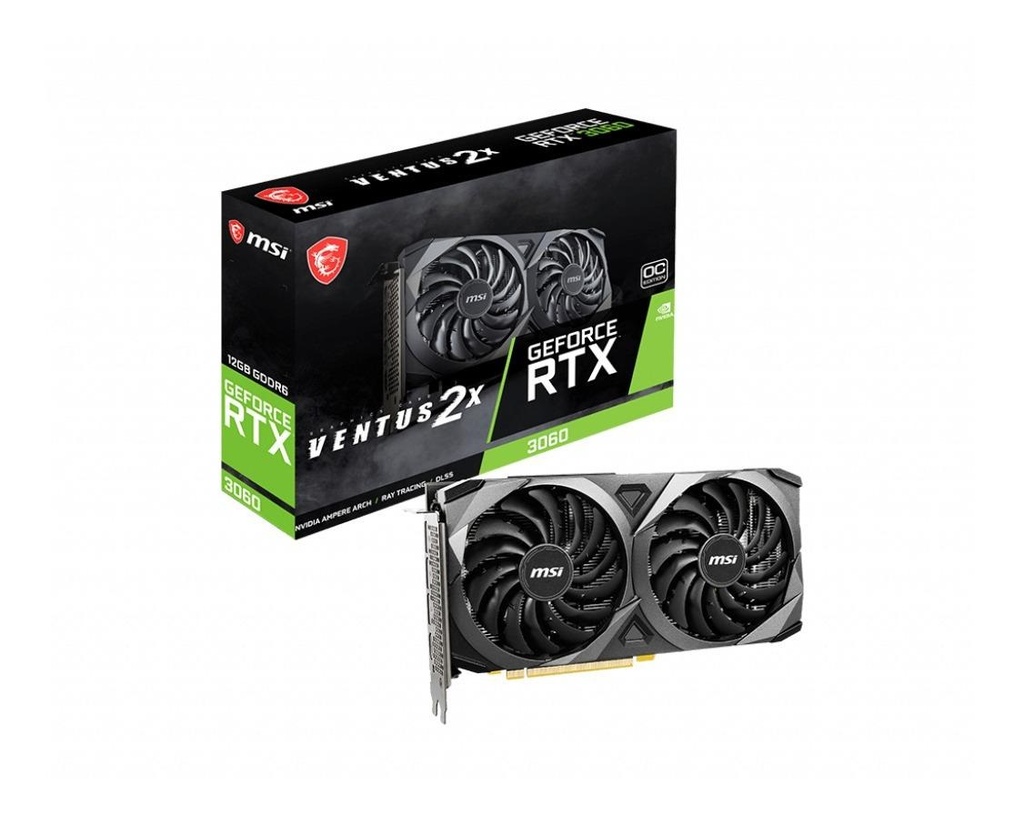TARJETA VIDEO MSI VENTUS 2X GEFORCE RTX 3060 12GB OC