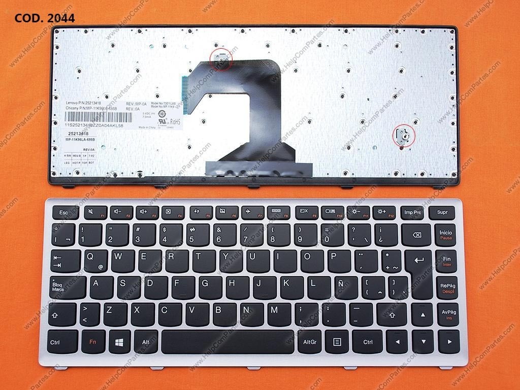 Teclado Lenovo Ideapad S300 / S400T / S400-IFI GRIS