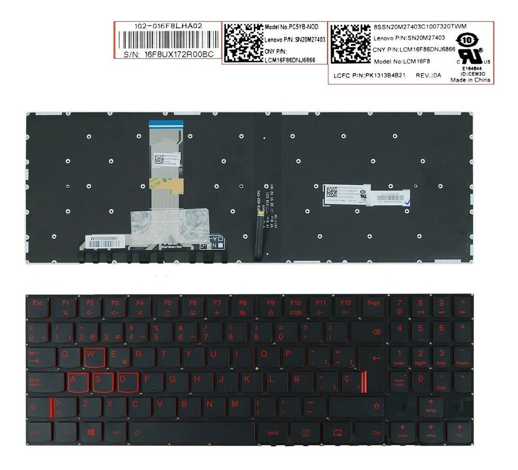 Teclado Portátil Lenovo Legion Y520 / R720-15IKB