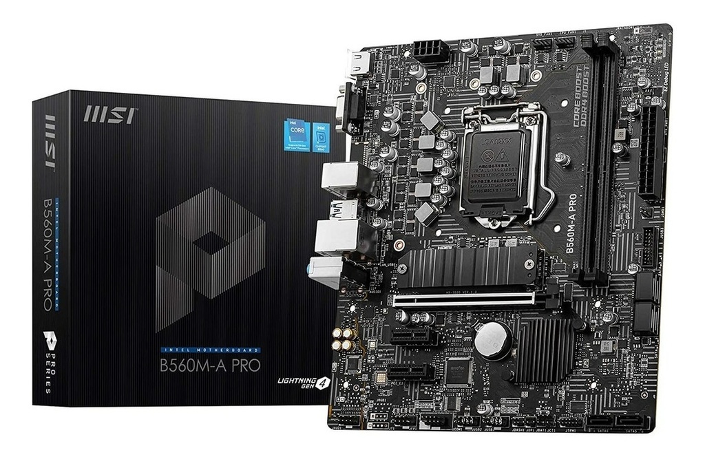 Board MSI B560M-A PRO ProSeries mATX 11th/10th Hdmi , Vga +DiplayPort