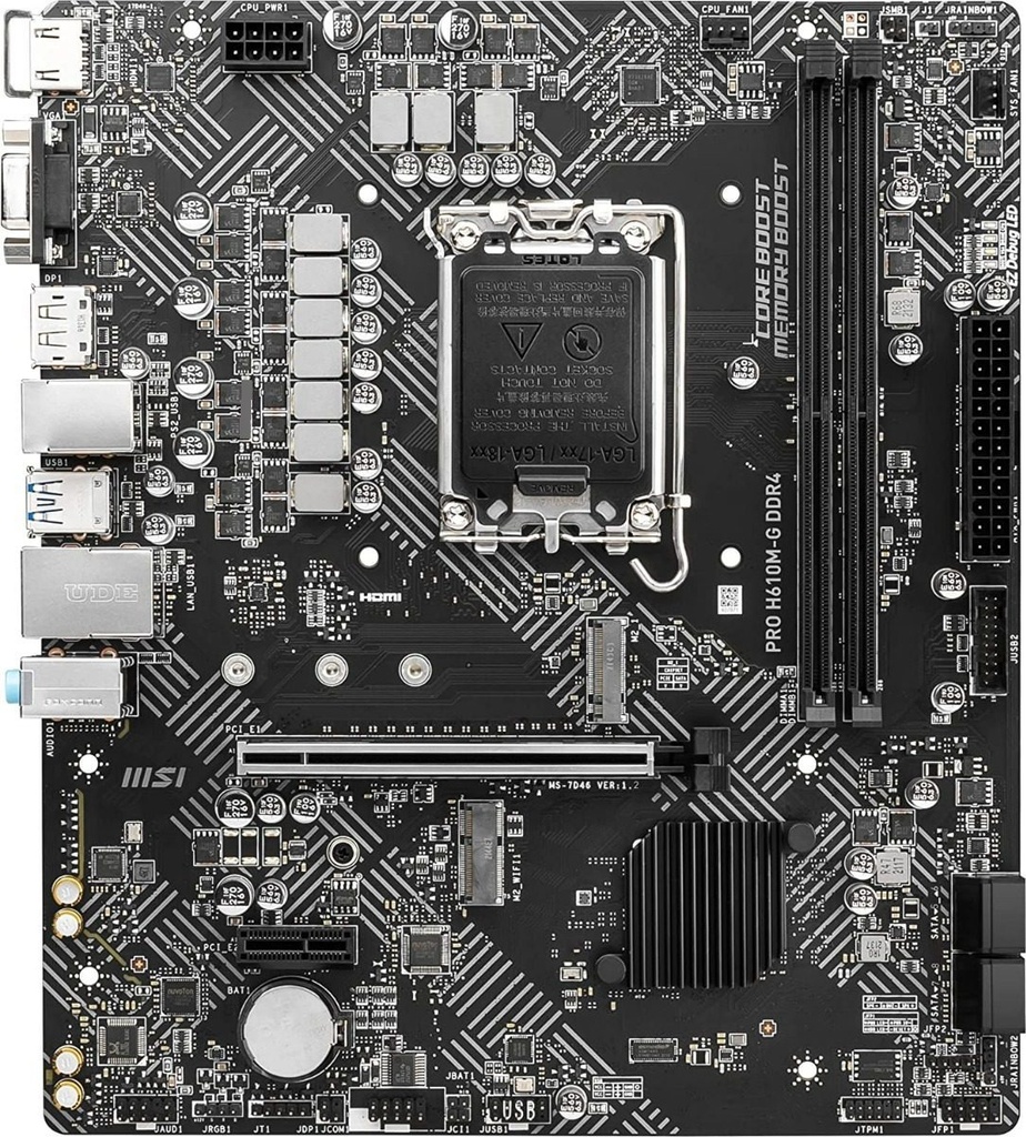 BOARD MSI PRO H610M-G DDR4 INTEL LGA 1700 12THA GEN