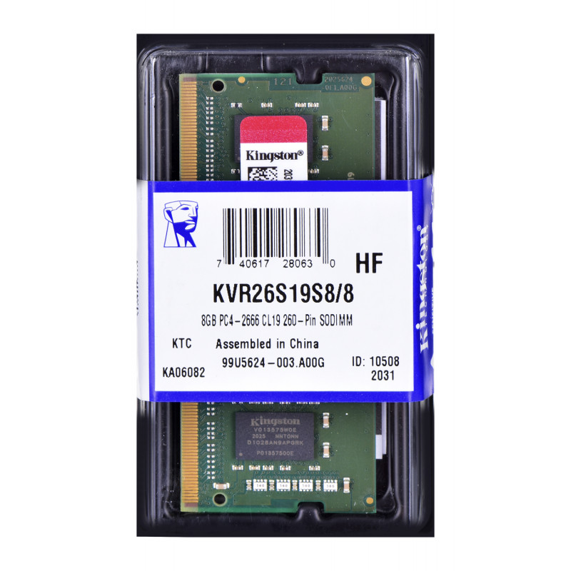RAM PORTATIL DDR4 8GB 2666MHZ KINGSTON