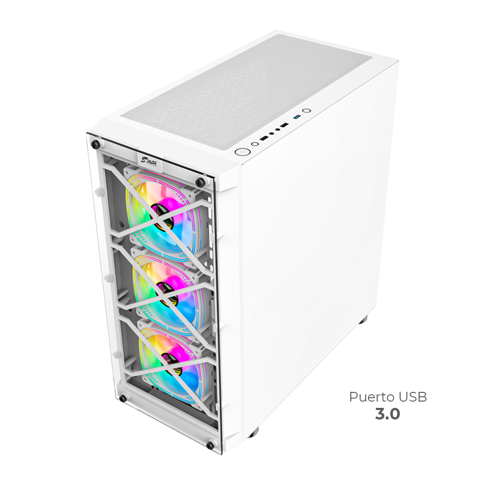 CHASIS JYR JX110 BLANCO ULTIMATE GAMER PRO 4 COOLERS ARGB