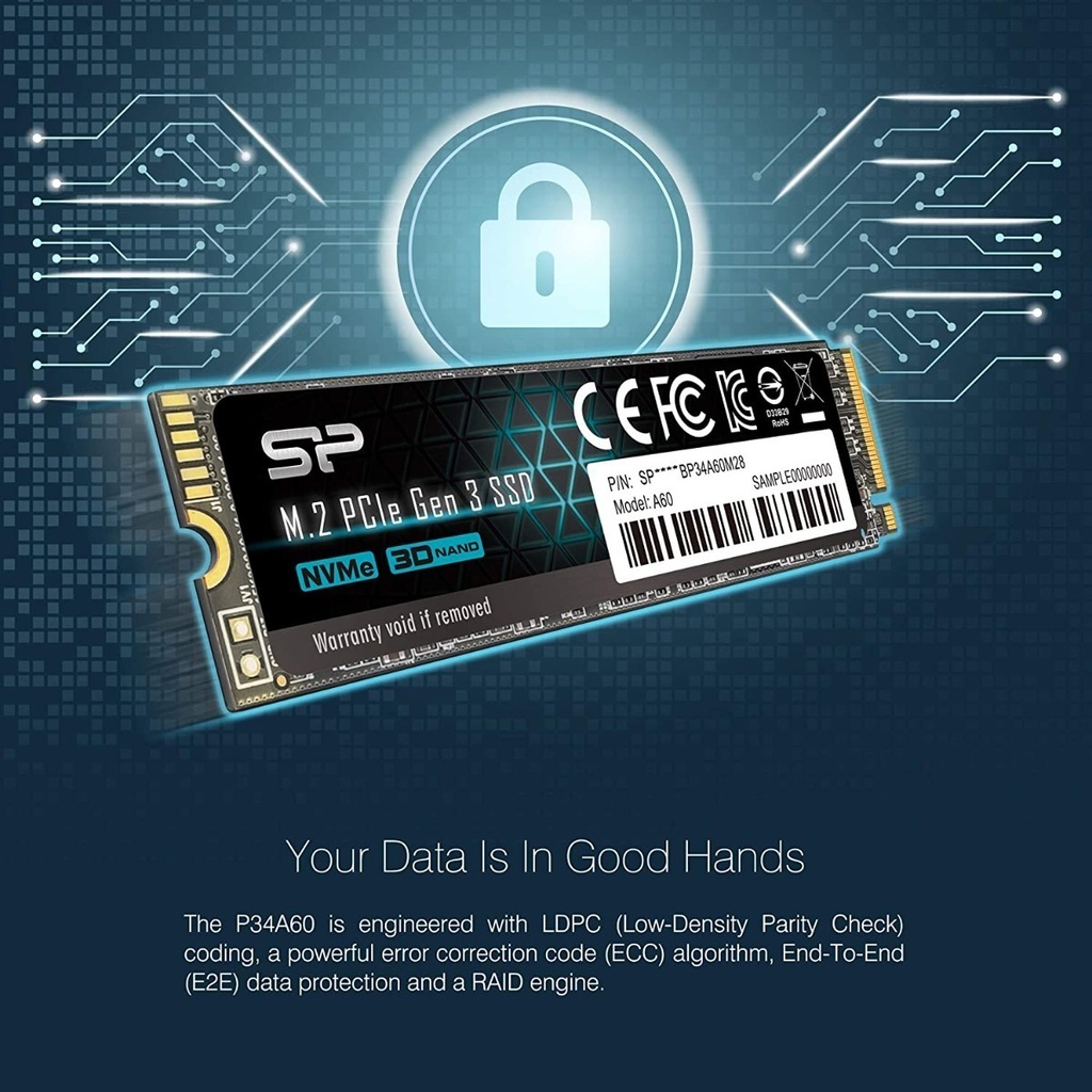 M.2 1TB SILICON POWER NVMe PCIe GEN 3x4 y A55, A60. 1TB