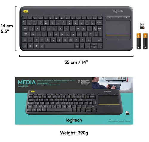 Teclado Inalámbrico Logitech K400 Plus Qwerty Español