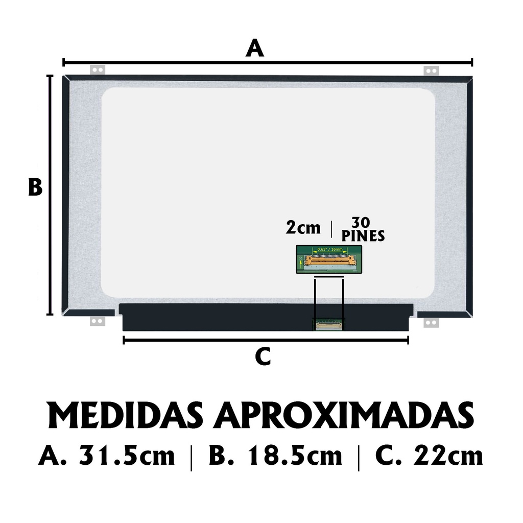  Pantalla Para Portatil Nt140whm-n31 30 Pines Ace
