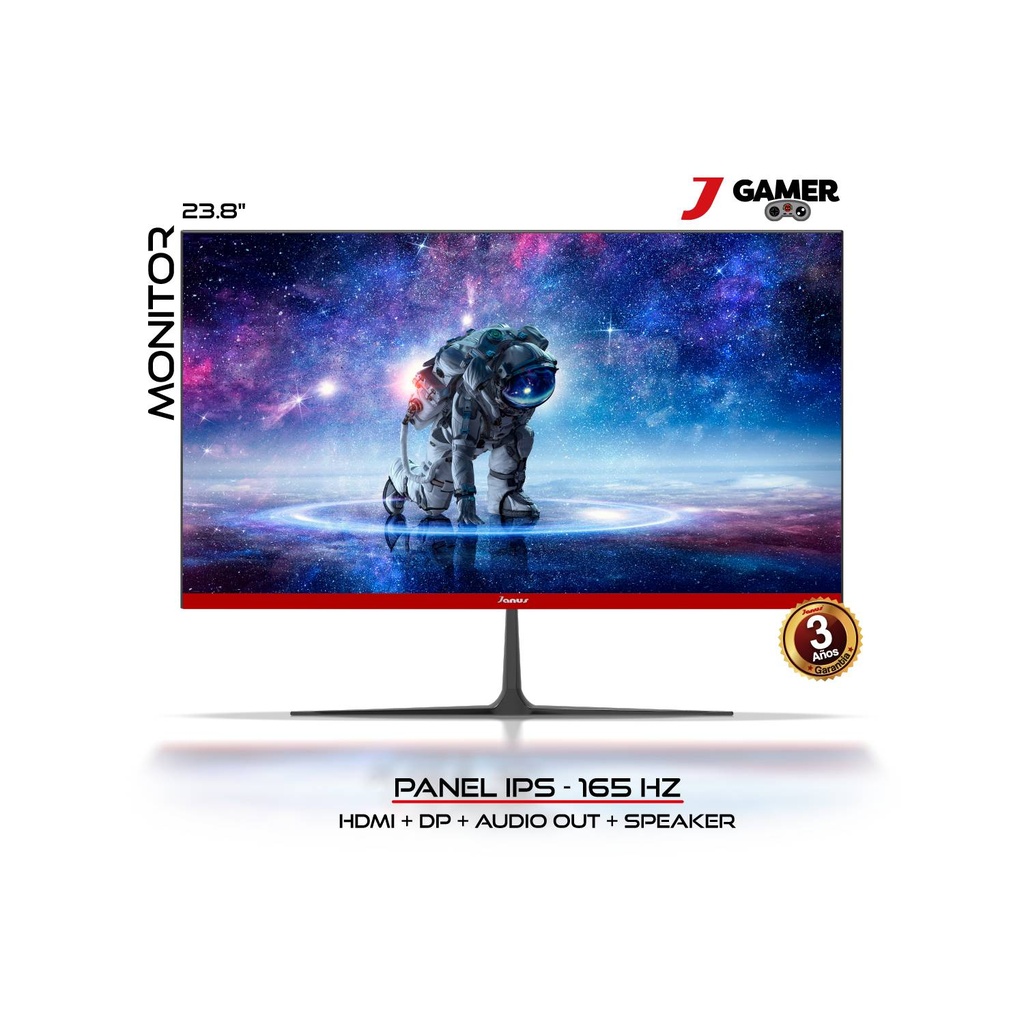 MONITOR GAMER JANUS IPS 24 FULL HD 165HZ 1MS