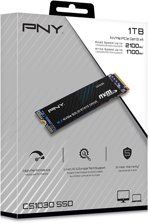 SSD NVME PCe Gen3x4 1TB CS1030 PNY