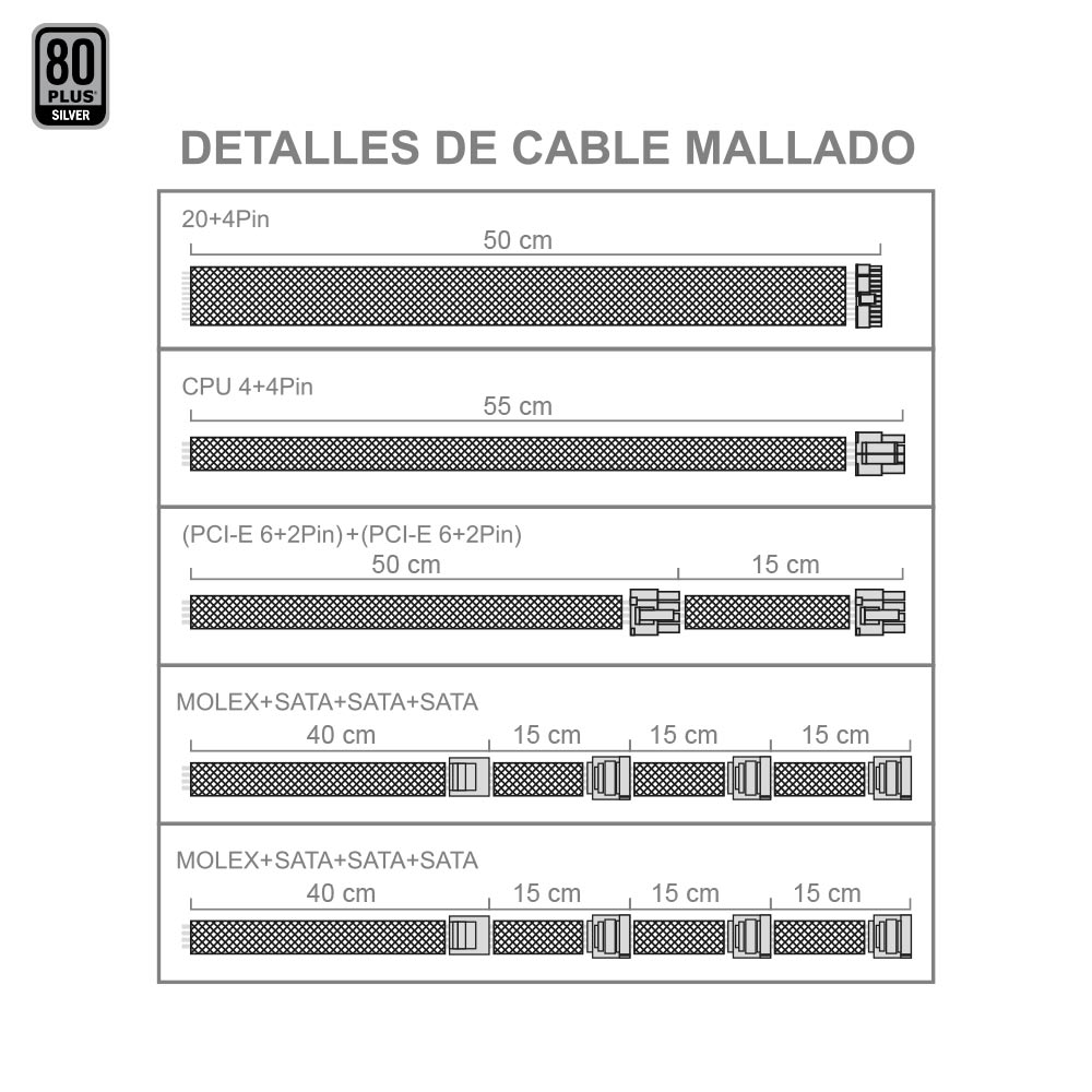 FUENTE DE PODER JYR 450W 80 PLUS SILVER