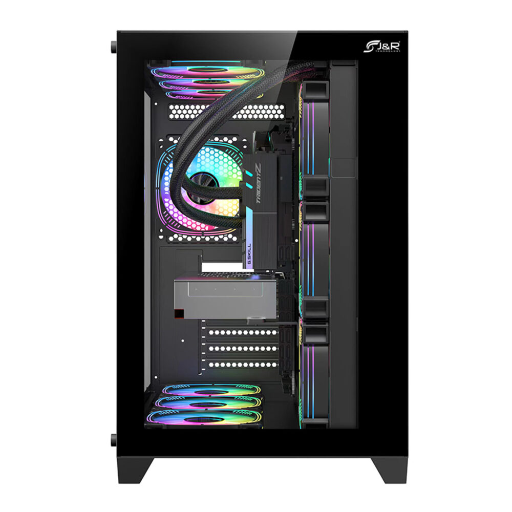 CHASIS GAMER DARNESS JX126 NEGRO / 6 COOLERS ARGB