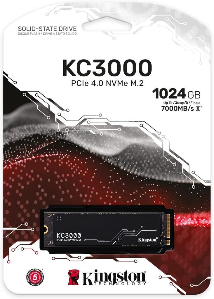 SSD Kingston KC3000 PCIe 4.0 NVMe M.2 1024 GB SKC3000S/1024G
