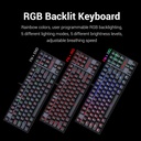 Teclado gamer Redragon Negro Kumara K552 inglés US RGB SWITCH BLUE
