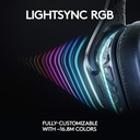 Audífonos gamer Logitech G Series G635 negro con luz rgb LED