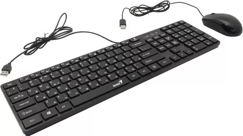 Combo teclado + Mouse Genius SlimStar C126 Alambrico USB Negro