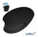 Pad Mouse Unitec Negro En Silica Diseño Ergonomico
