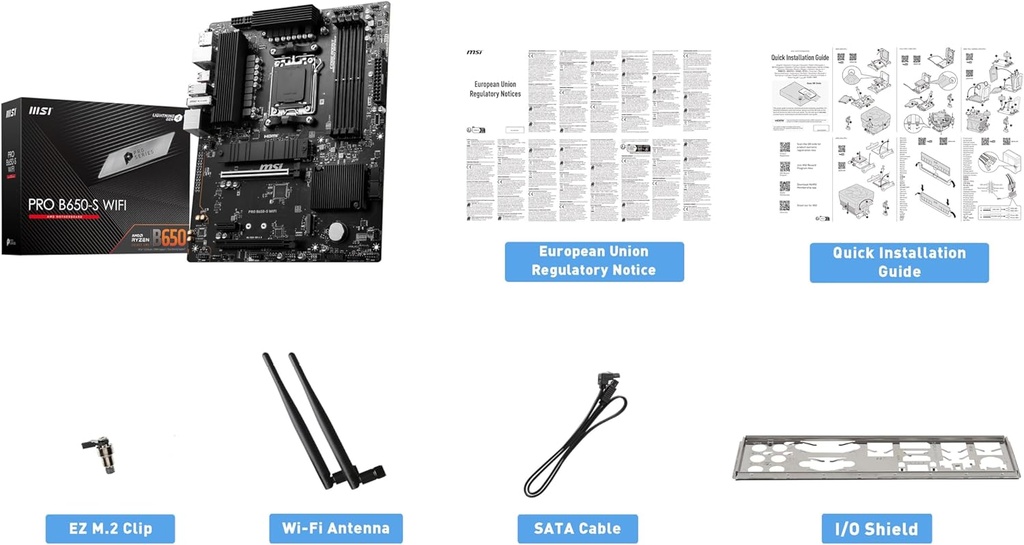 MSI PRO B650-S WiFi ProSeries Placa base AMD Ryzen serie 7000, AM5, DDR5, PCIe 4.0