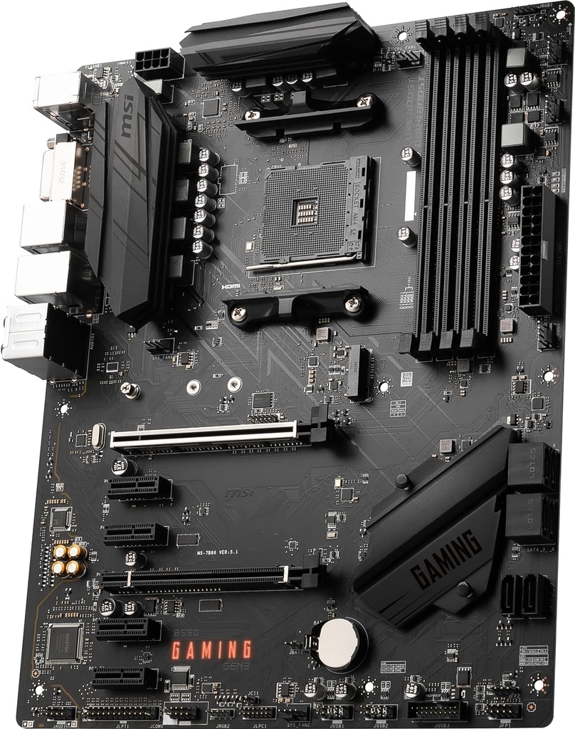 MSI Placa base para juegos B550 Gaming GEN3 (AMD AM4, DDR4, PCIe 3.0, SATA 6Gb/s, M.2, USB 3.2 Gen 1, HDMI, ATX, procesadores AMD Ryzen serie 5000/4000)