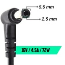 CARGADOR UNIVERSAL 16V 4.5 AMP 5.5*2.5MM HOMOLOGADO