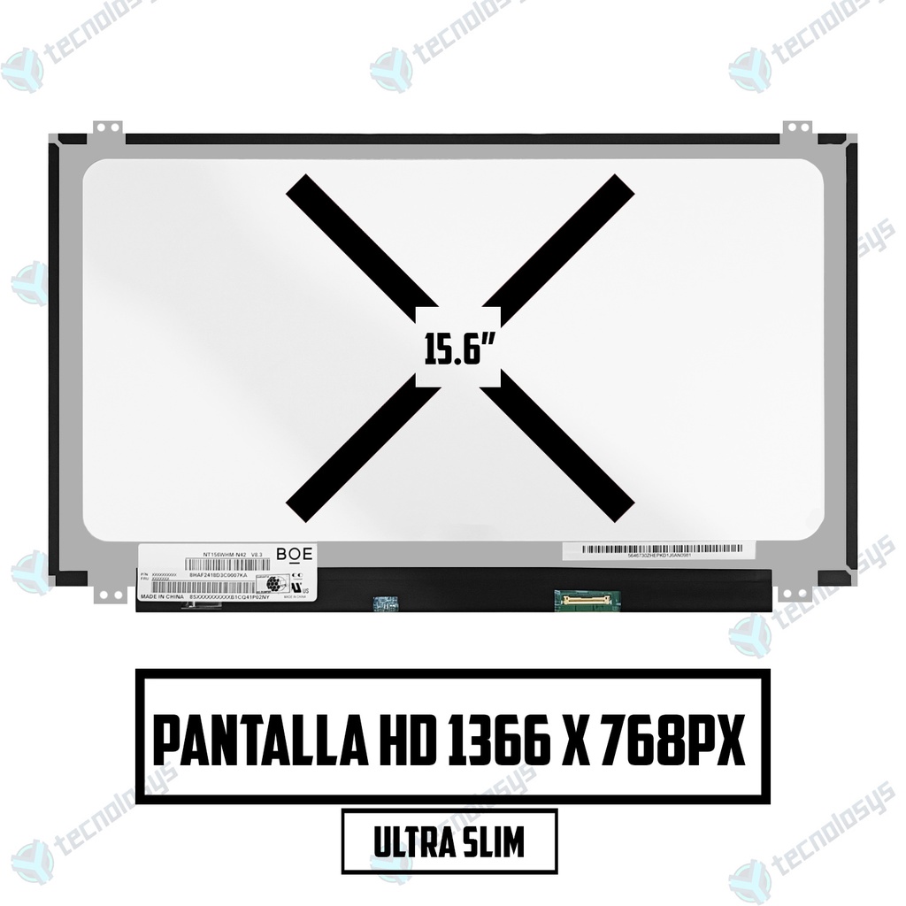 PANTALLA PORTATIL LED ULTRA SLIM 15.6 PUL 30 PINES HD CON SOPORTES