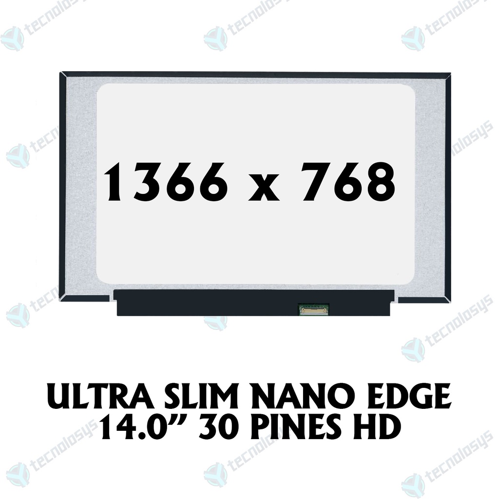 PANTALLA PORTATIL LED ULTRA SLIM 14.0 PUL 30 PINES NANO EDGE HD SIN SOPORTES