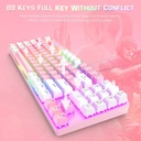 Combo Gamer Teclado y Mouse G26-CW905 Pink Mecánico Onikuma