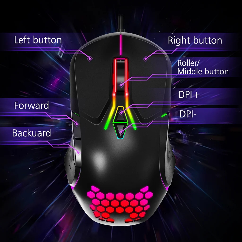 Mouse Gamer Onikuma CW902 Negro