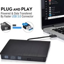 Unidad Cd Dvd Externa Usb 3.0 Alta Velocidad Portátil Lector