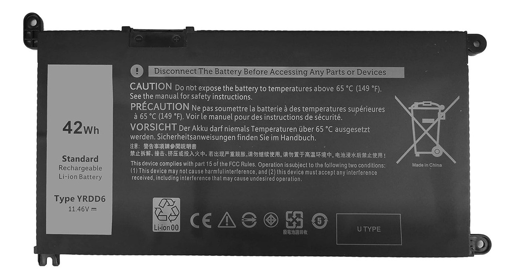  Bateria Dell Inspiron 14 5481 5482 5485 Vm732 Yrdd6 42wh