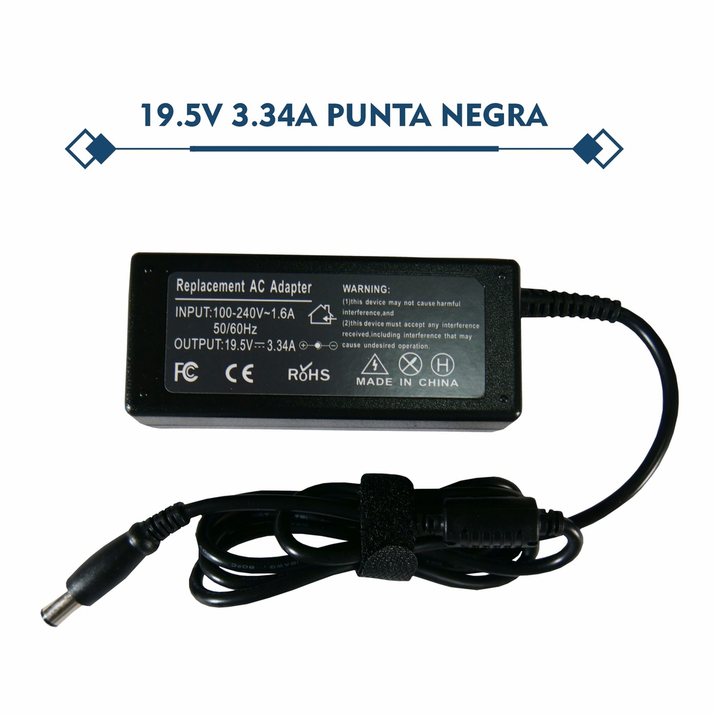 CARGADOR PORTATIL DELL 19.5V 3.34 AMP 7.4*5.0MM HOMOLOGADO