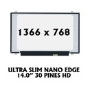 PANTALLA PORTATIL LED ULTRA SLIM 14.0 PUL 30 PINES NANO EDGE HD CON SOPORTES