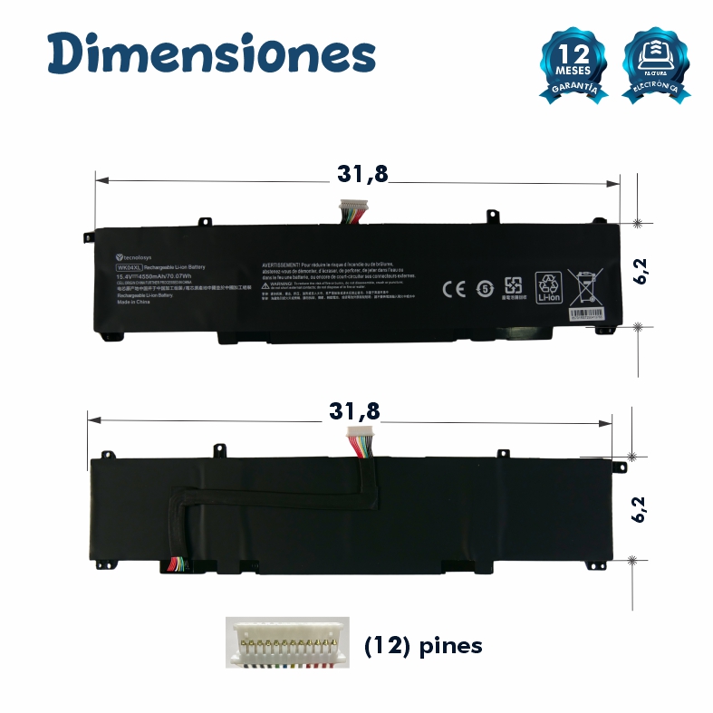 Bateria Hp Omen 16-b 16-c HP Victus 16-e 16-d 15-f WK04XL